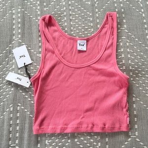 Aritzia TNA pink crop top NEW XS
